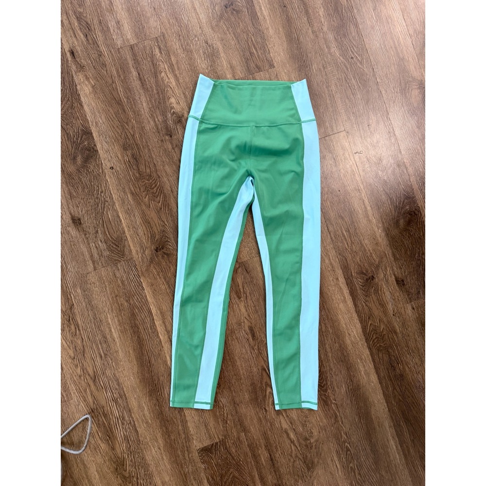 Wilo The Label green and blue color block high-rise Leggings Size S